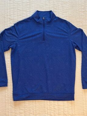 Peter Millar Men's Zip-Front Pullover - Blue